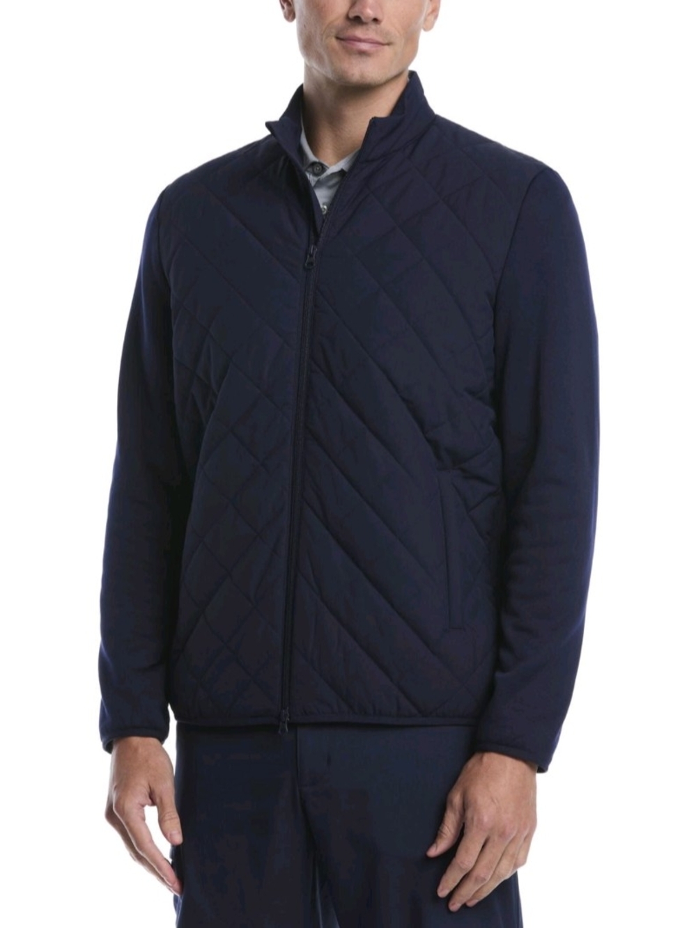 PGA Tour Navy Quilted Full-Zip Puffer Jacket